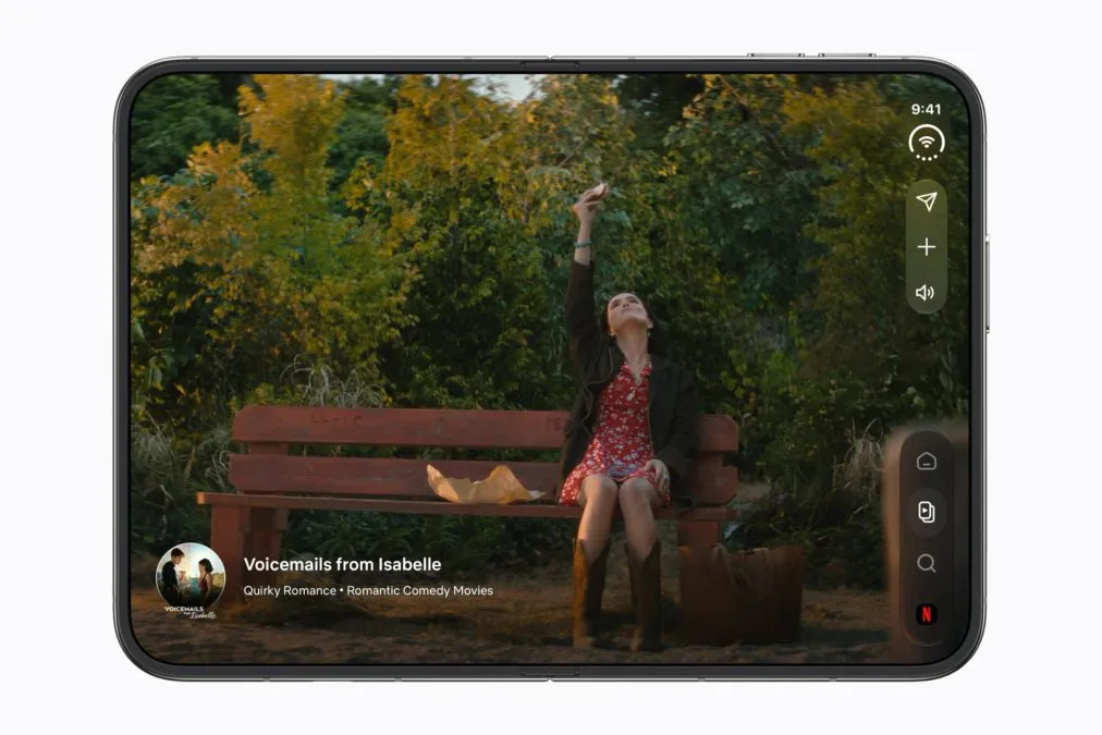 Interfaccia dell’app Netflix su iPhone Duo