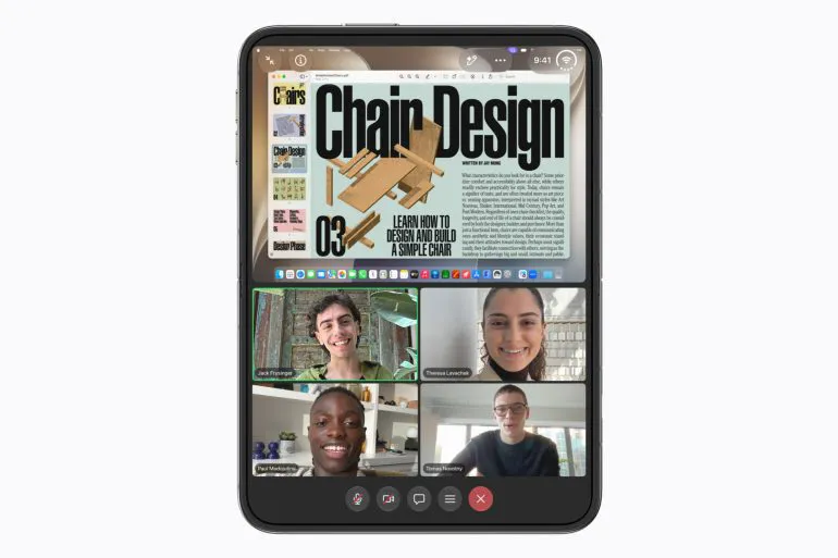 Interfaccia dell’app Zoom su iPhone Duo