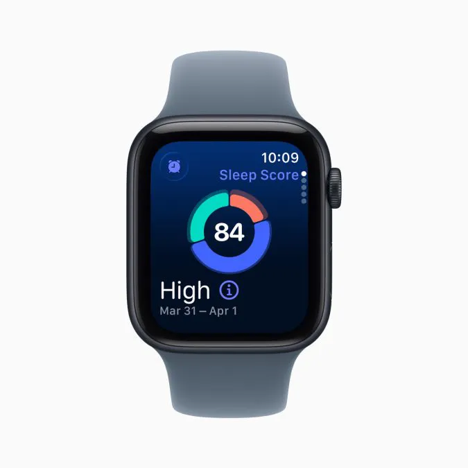 Apple Watch SE 3 che mostra la funzione Qualità del sonno.