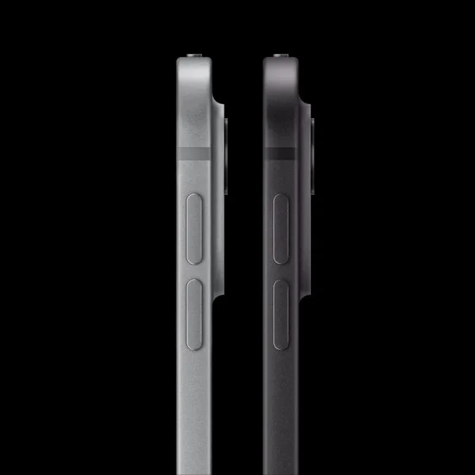 I modelli di iPad Pro con M5 da 11" e 13" visti di lato.