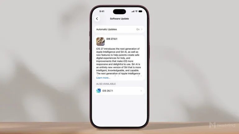 Apple spinge gli utenti di iOS 26 ad aggiornare a iOS 27