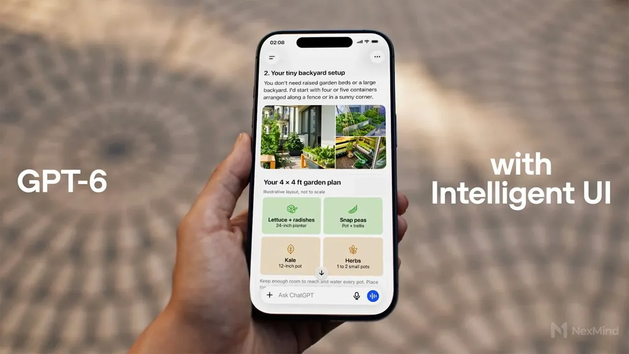 OpenAI porta GPT-6 su ChatGPT con le risposte interattive di Intelligent UI