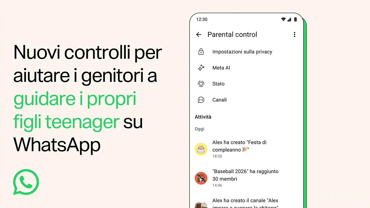 WhatsApp estende i controlli parentali agli adolescenti con avvisi sui gruppi